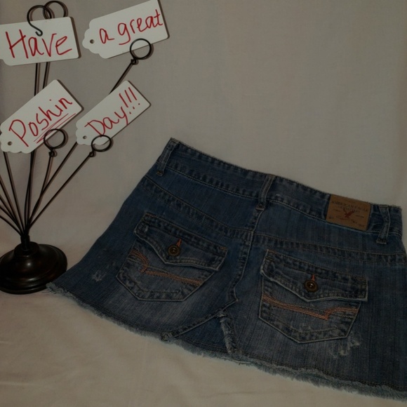 💋American Eagle Outfitters Sz2 JEAN MINI - Picture 5 of 8